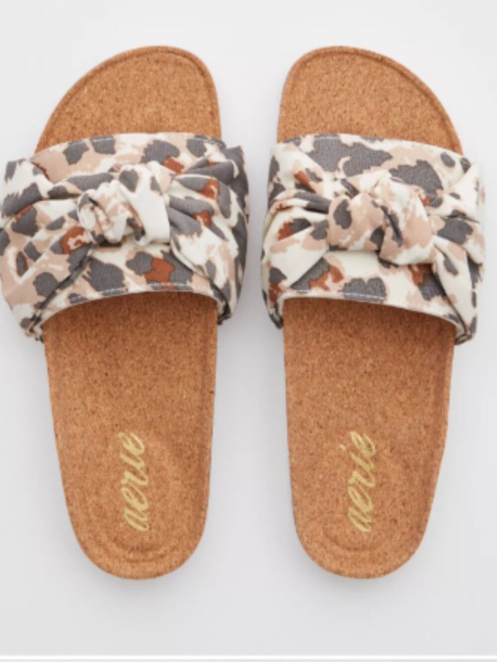 Aerie Bandana Twist Slide - Animal Print and White - Two pairs - Picture 2 of 9